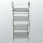 Four-tire stainless steel bathroom display shelf