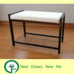 NG-S020 metal shoes rack with a seat