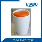 Round Plastic Fiberglass Storage Stool for Sitting Room or Bar-DC920-white