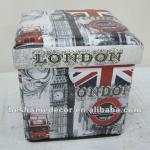 2012 Big ben, London buses leather square storage ottoman