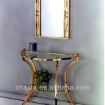 Design console table with wall mirror
