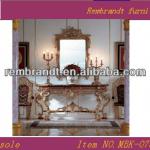 classic console table with mirror