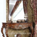 European antique wooden console table with mirror DF94-35M