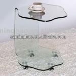 Acrylic side table with wheel/ console table with wheels-T17