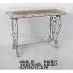 2013 Vintage metal and wooden console table