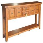 Ashton Reclaimed Pine Hall Table with 6 Drawers-AA16004