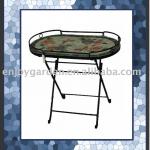 Mosaic top folding Tray table