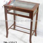 Glass frame side table