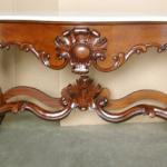 Console Table with Marble Mahogany Indoor Furniture