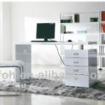 Europe Stylish White High Gloss Lacquer Computer Desk Home Furniture (FOH-1602 computer desk)