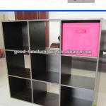 modern black melamine wooden bookshelf design