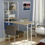 Wooden bookcases with computer desk-