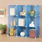 Blue color DIY 9 cube storage bookcase (FH-AL0033)