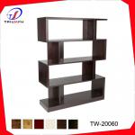 2014 high quality four layer espresso wooden display shelf bookcase