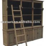 French style furniture- big bookcase with ladder-BR-370
