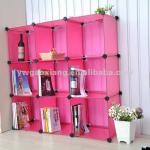 DIY movable library plastic bookshelf