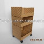 removable book 3-tier book shelf made by paer rope-PA043