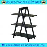 Antique 3 tiers wooden bookcase ladder-H-219