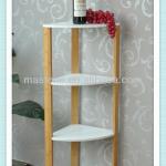 4-tier Triangle Bamboo Corner Shelf