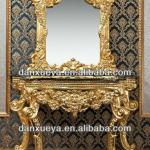 Antique Gloden Console table with mirror-DXY-2013-3B#