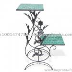 iron and Enamelled tile paved shelf-HG 09-9006