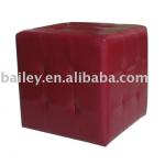 hermetical leather square ottoman-XYF886