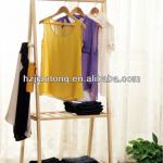 2-Tier Multi-functional Wooden Clothes Hanger/ Clothes Rack / Coat Rack-XDLS01