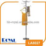 Stainless steel standing coat rack