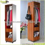 floor clothes rack wooden with full length mirror