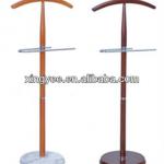 solid wood and stainless steel coat stand