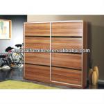 Wardrobe with sliding mirror doors