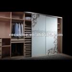 EURO style particle board pre-finish slidding door built-in robe PVC customed bedroom walk-in robe wardrobes-R07.26.04.0001