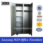 KD structure double door steel wardrobe-IGO-022-2