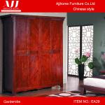 Exquisite and antique bedroom furniture solid wood 4 door clothes garderobe with cabinet/drawrs inside EA29