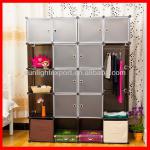 Convenient foldable plastic wardrobe/PP material wardrobe