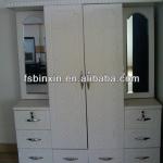 5 door mdf wardrobe with mirror drawers Cheep furniture home in china