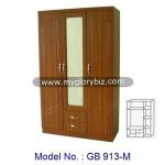 Wardrobe with Mirror, 3 Door Wardrobe, Modern Furnitue