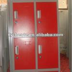 Steel locker vertical two line 4 doors locker-red