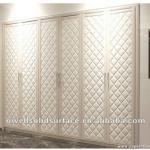 Guangzhou White PU Leather Wardrobe Manufacturer-YG11227