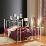 Elegant metal bed with powder coating finish