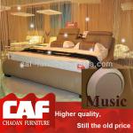 C-1831 modern music bed leather bed up%down bedhead leather bed