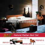Comfortable rattan king size bed