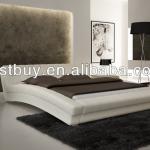 White Faux leather bed-S611