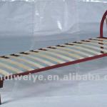 knocked-down Single metal bed frame with Wooden Slats