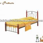 black metal bed frame with wooden sheets single bed DB-602