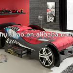 Durable kids cartoon bed for preschool/kindergarten wooden bed furniture/kids race car bed CB1152