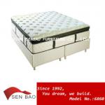 bamboo double pillow top pocket spring mattress