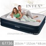 intex 67736 double luxury built-in pillow double layer inflatable mattress