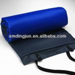 bule camping mattress with Nylon + TPU, thin foam inside self inflating mattress.camping pad