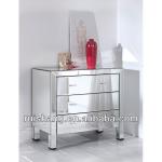 Contemporary 3-Drawer Mirrored Night Stand, Storage Chest-RS-651BM